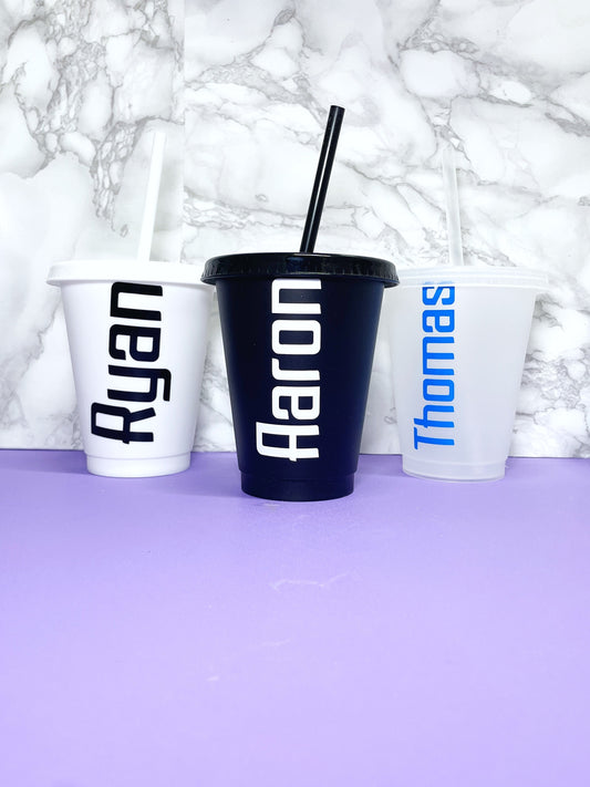 Boy’s Personalised Cold Cup with Straw